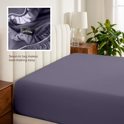 Close-up of percale fabric with visible texture