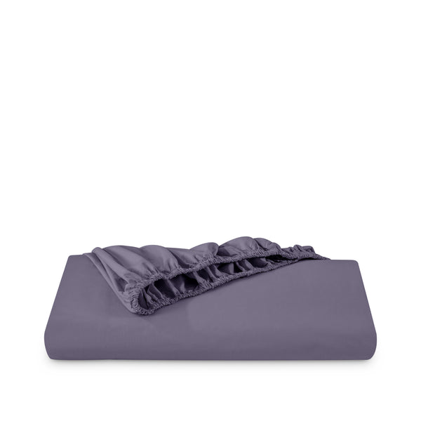 Percale fitted sheet folded neatly