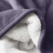Close up of a sherpa blanket