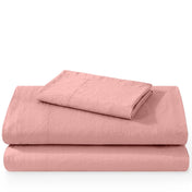 Washed sheet set folded and stacked