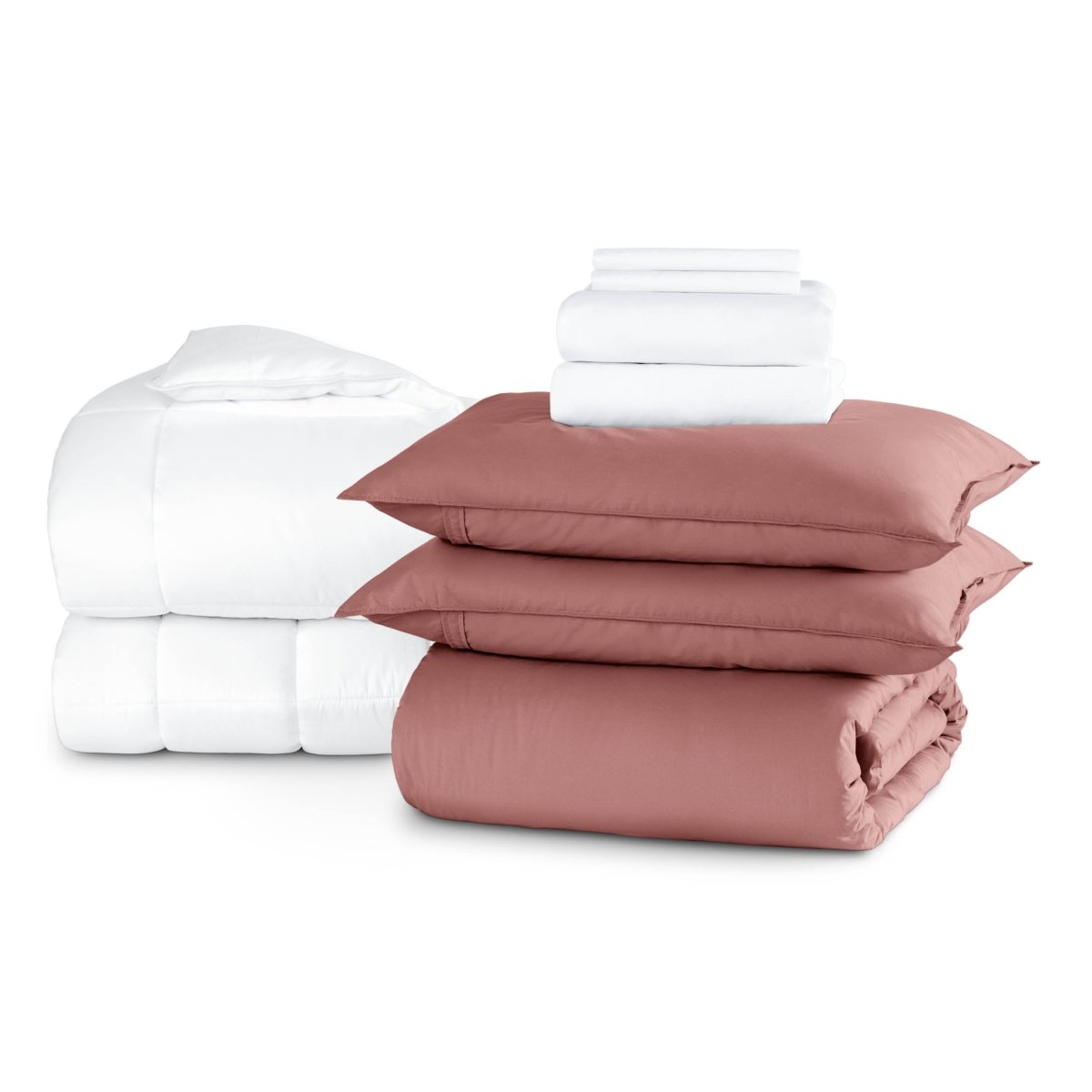 Percale bundle stacked to show what is included