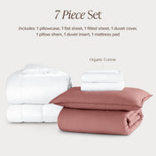 Percale bundle stacked to show what is included