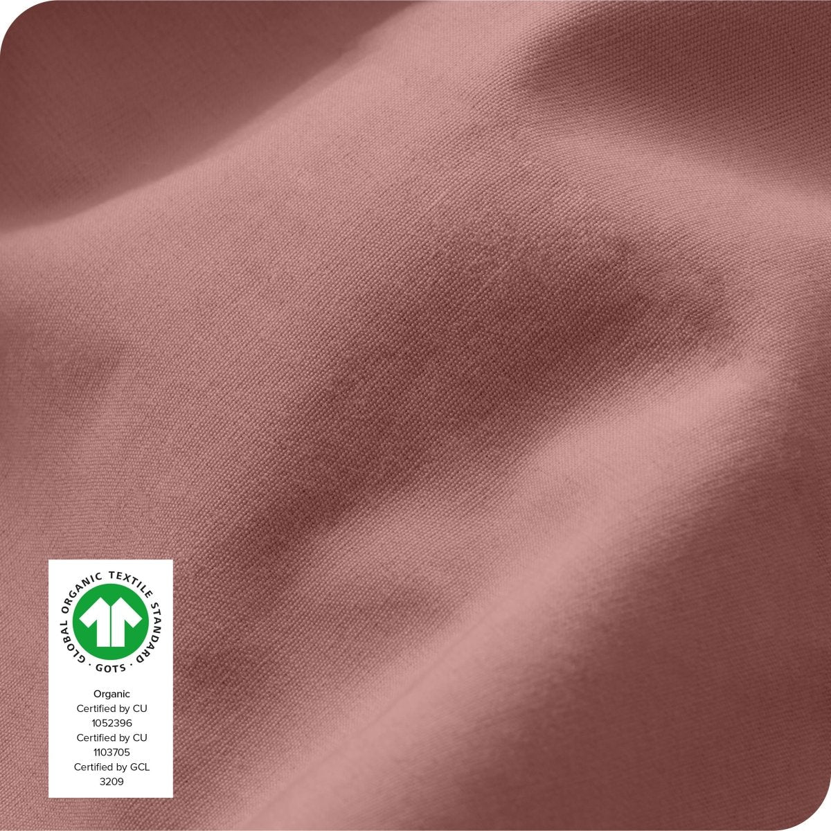 Close up of the percale sheet fabric