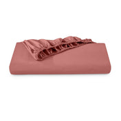 Organic percale fitted sheet folded