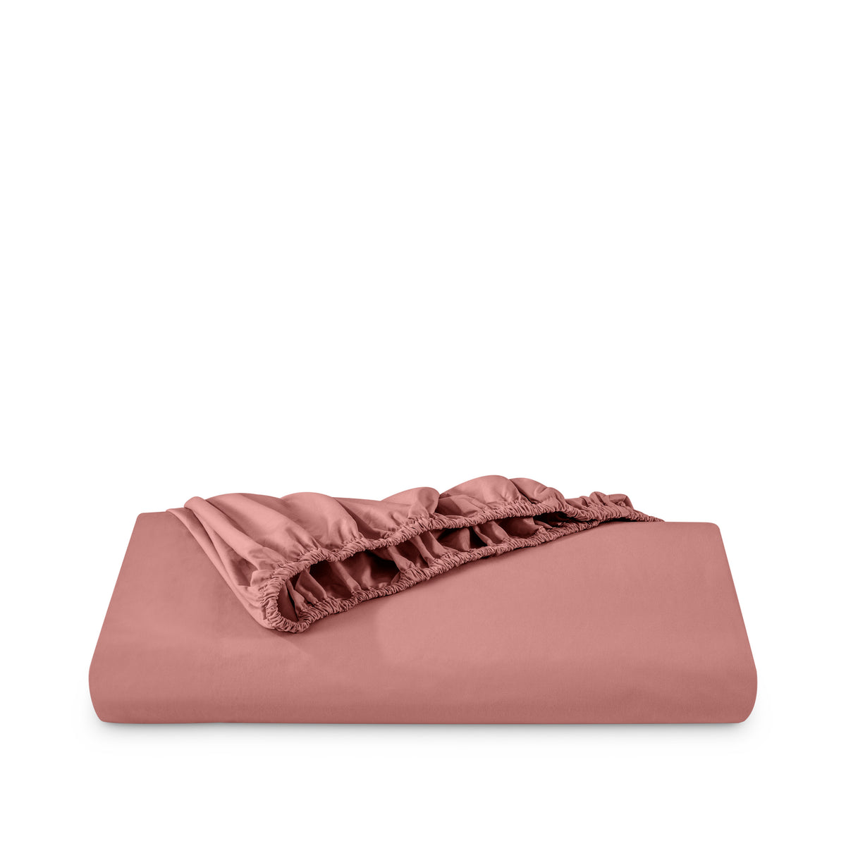 Percale fitted sheet on a white background