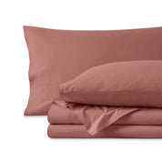 Percale sheet set folded neatly