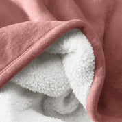 Close up of a sherpa blanket