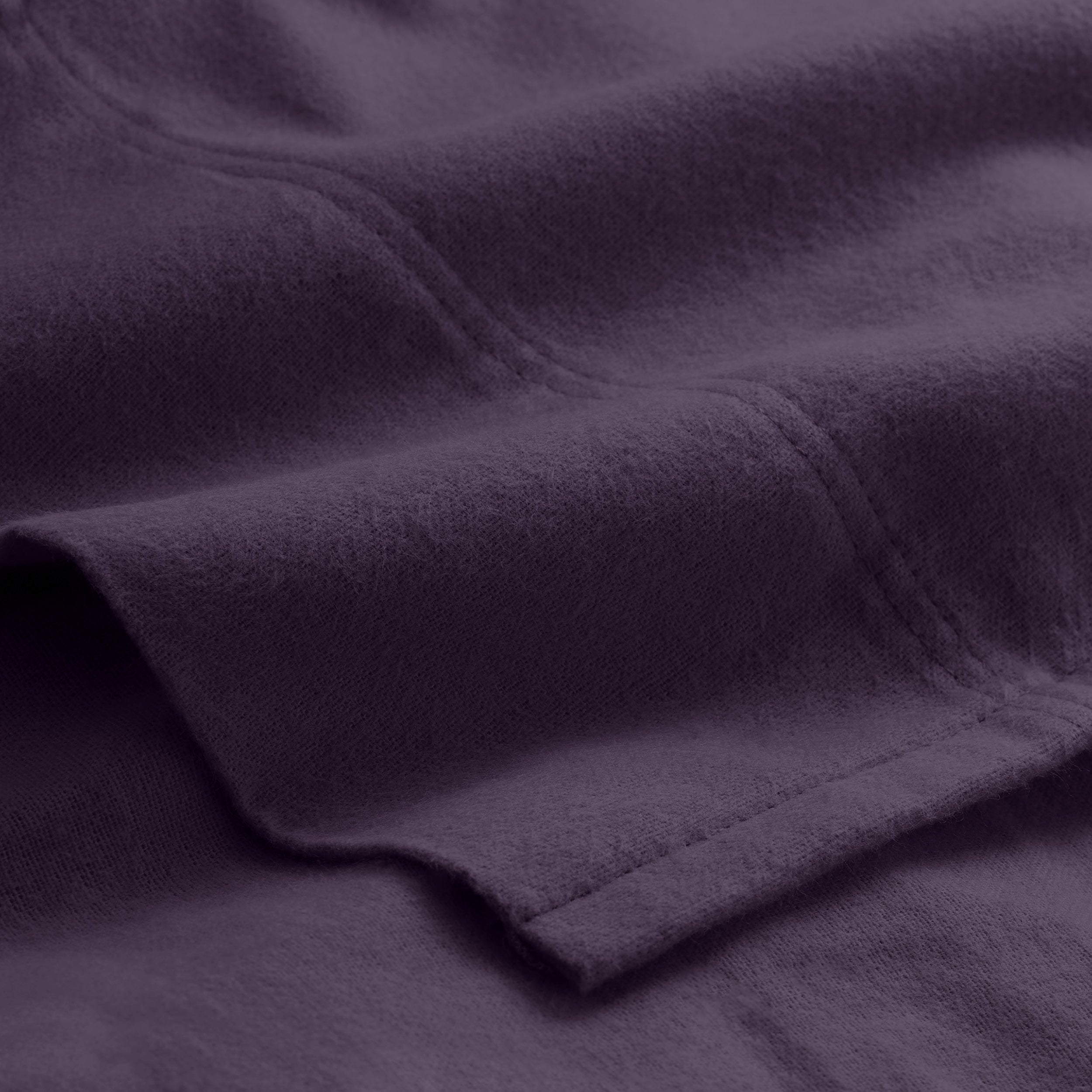 Close-up of the top of a flannel sheet