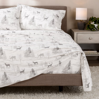 Print Cotton Flannel Sheet Set
