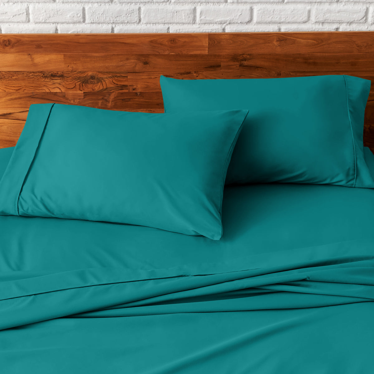 Close up of pillowcases on a bed