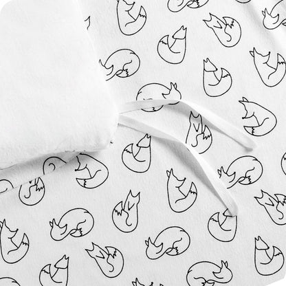 Close up of corner ties on a duvet cover