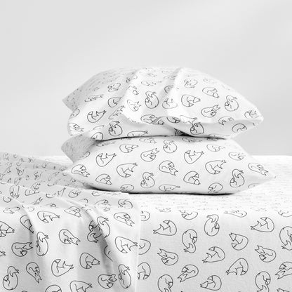 Print Flannel Sheet Set