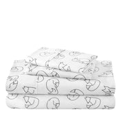Printed sheets folded and stacked
