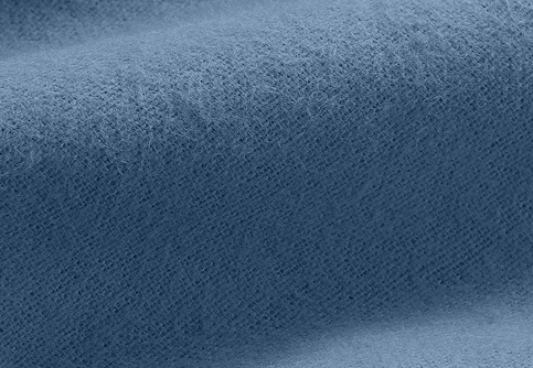 Closeup of navy blue Flannel fabric swatch