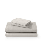 Washed sheet set folded and stacked