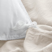Close up of the duvet cover ties