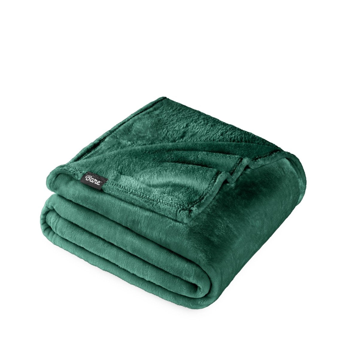 A Bare Home microplush blanket folded neatly on a white background