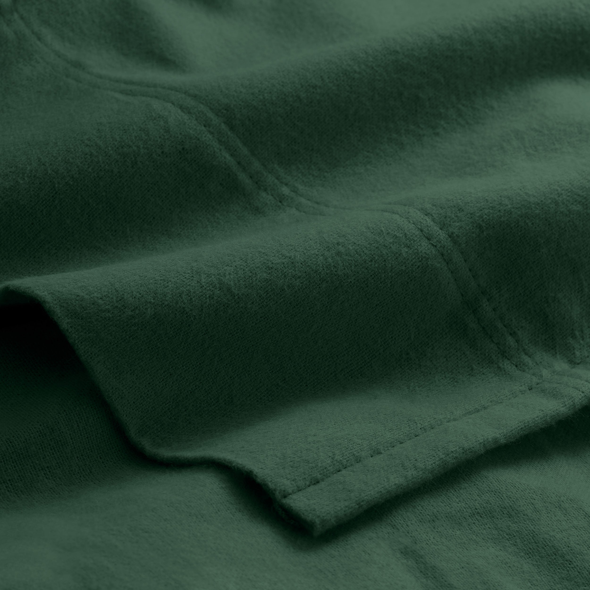 Close-up of the top of a flannel sheet