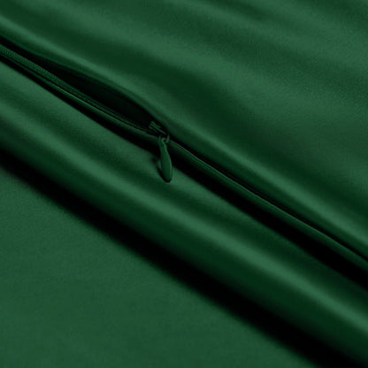 Close-up of pillowcase with zipper closure