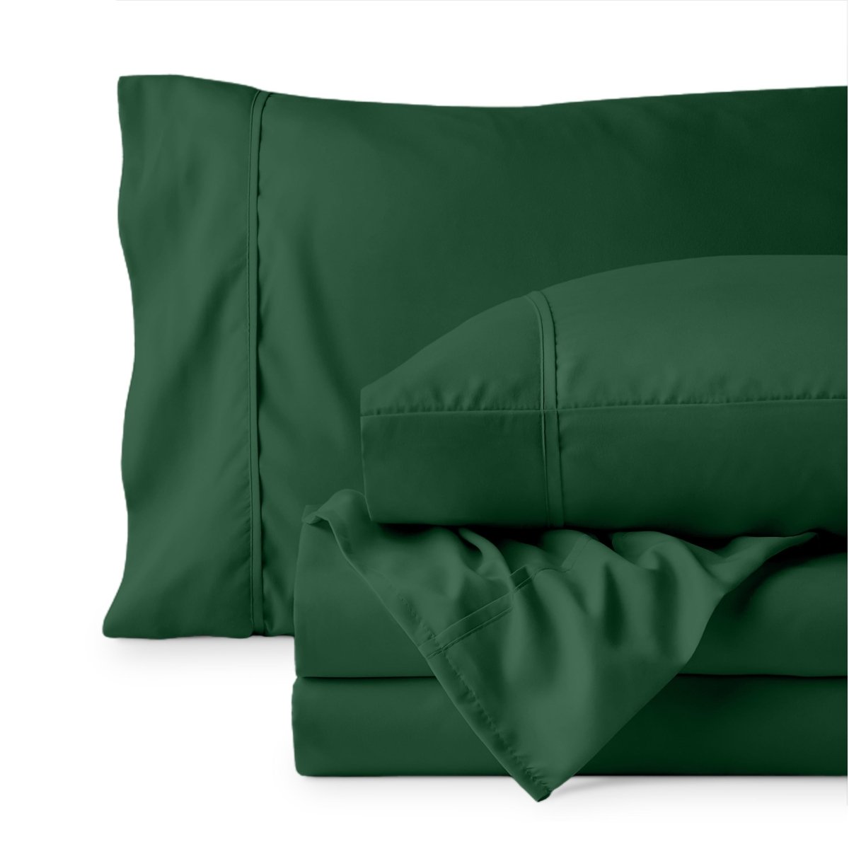 Sheet set folded on a white background