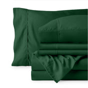 Sheet set folded on a white background