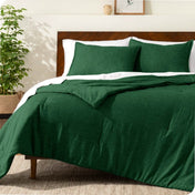 Microfiber comforter set on a bed