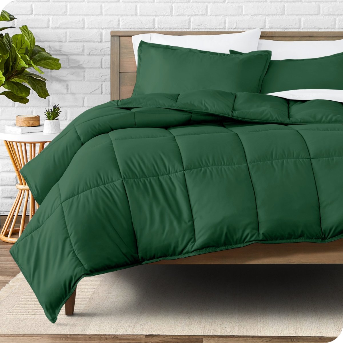 Down Alternative Box Stitch Comforter Set