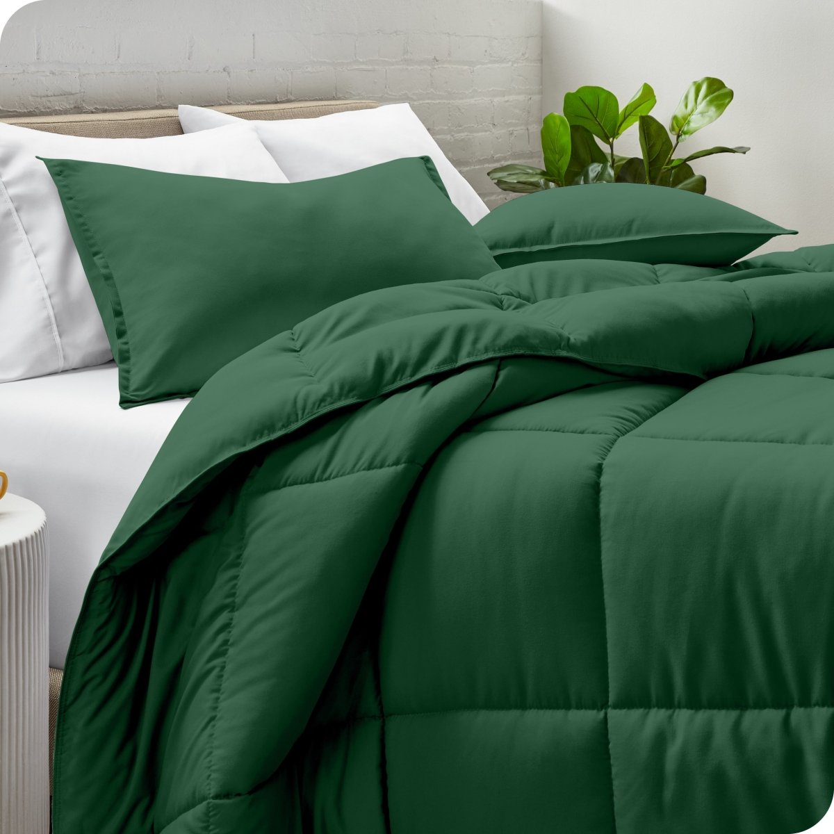 Down Alternative Box Stitch Comforter Set