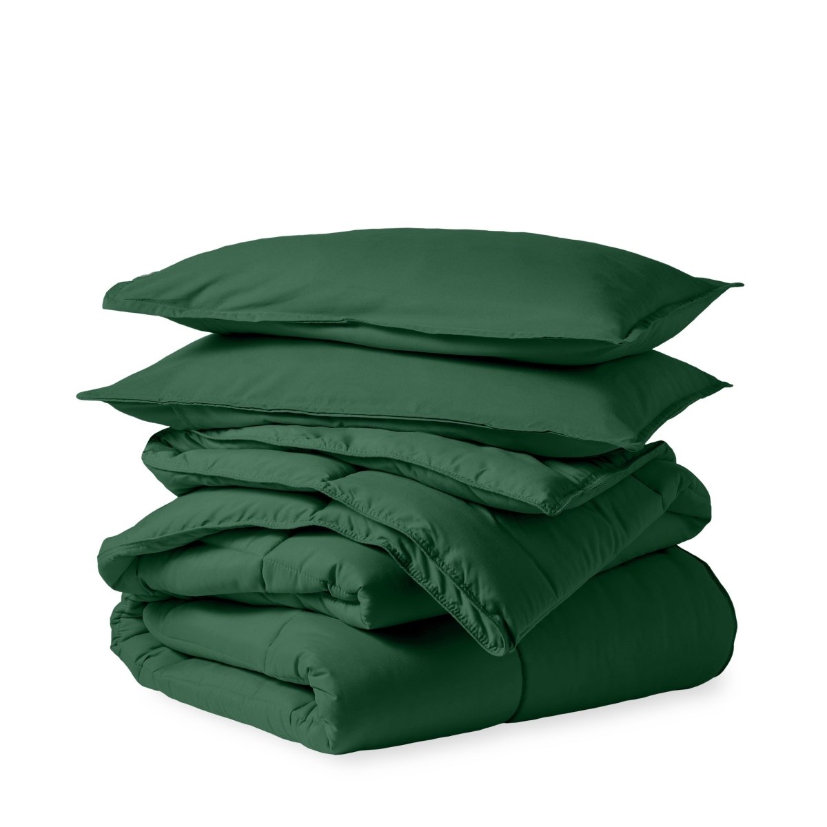 A down alternative comforter folded neatly