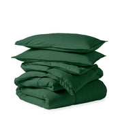 A down alternative comforter folded neatly