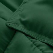 Close-up of comforter fabric with stitching detail