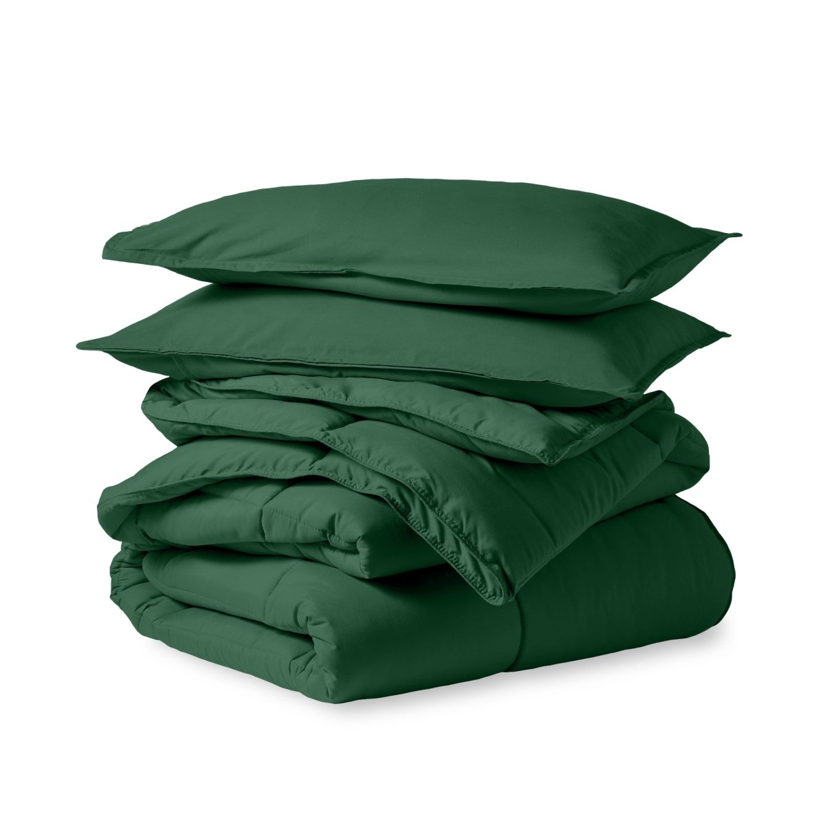 Comforter set folded and stacked