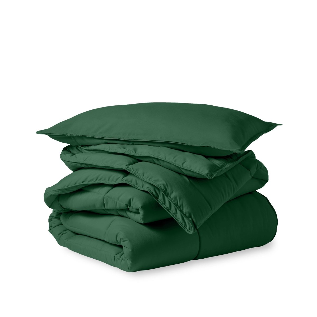 Comforter set folded and stacked