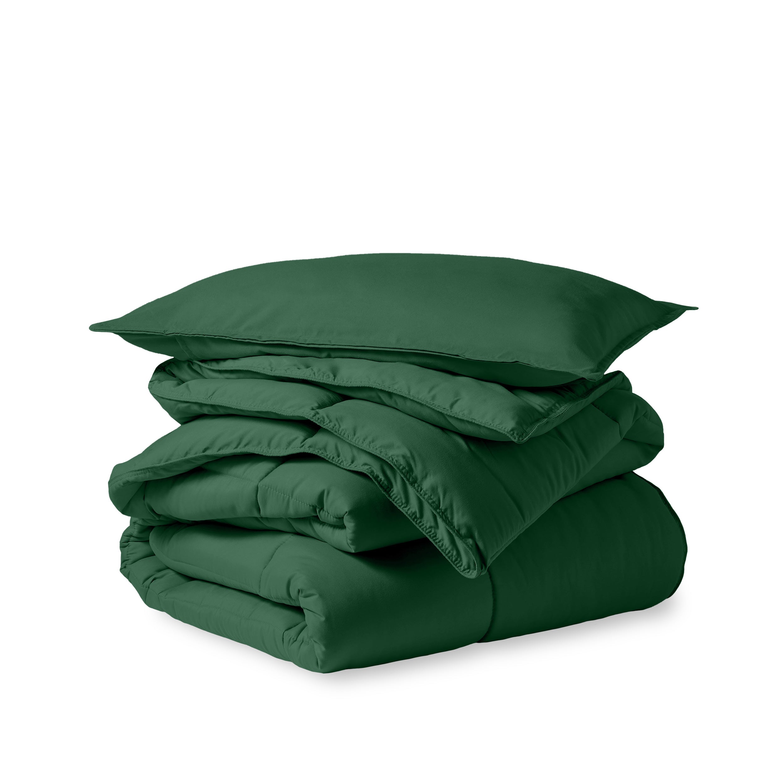Comforter set folded and stacked