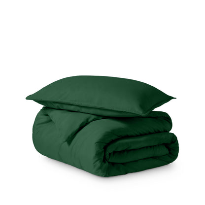 Ultra soft duvet cover folded and stacked