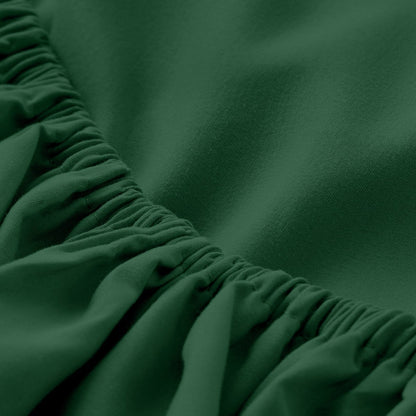 Close-up of elastic on a fitted sheet.