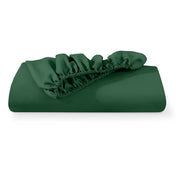 Microfiber fitted sheet folded