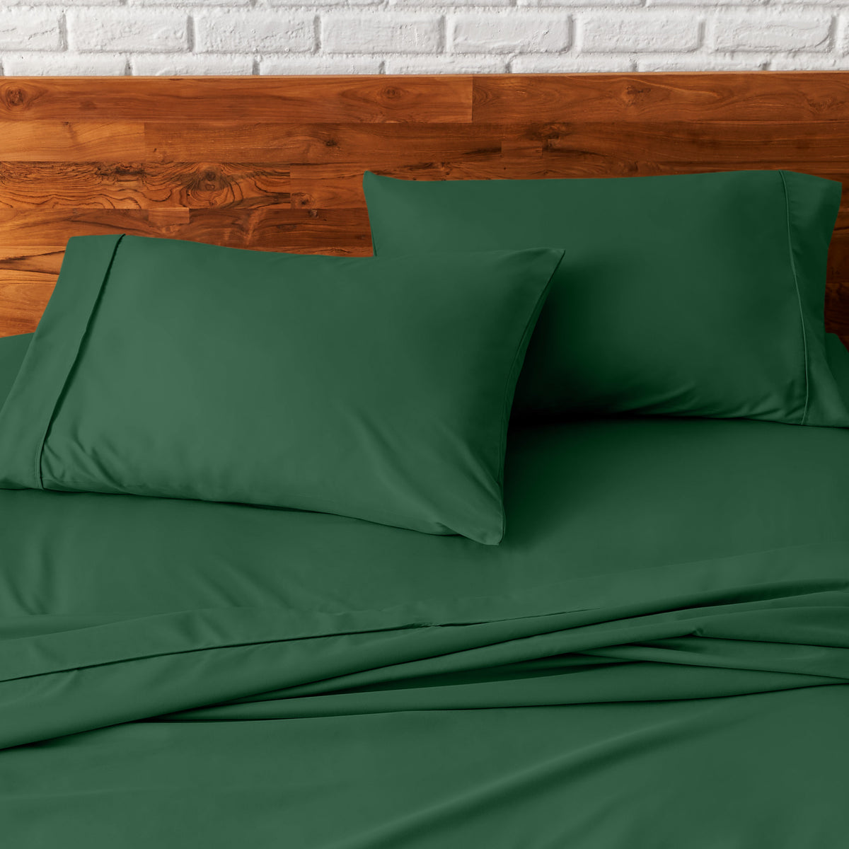 Close up of pillowcases on a bed