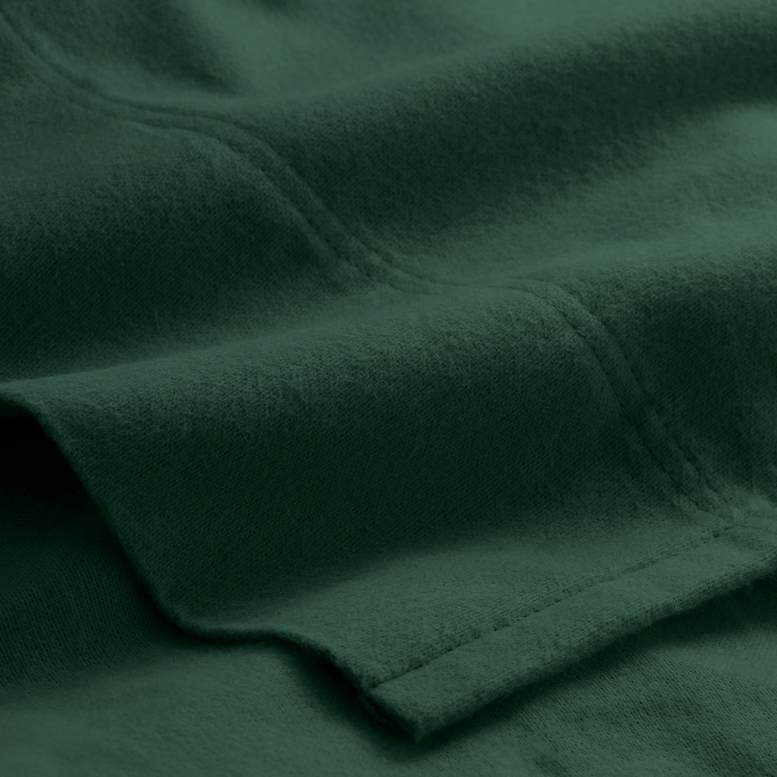 Close-up of organic flannel top sheet