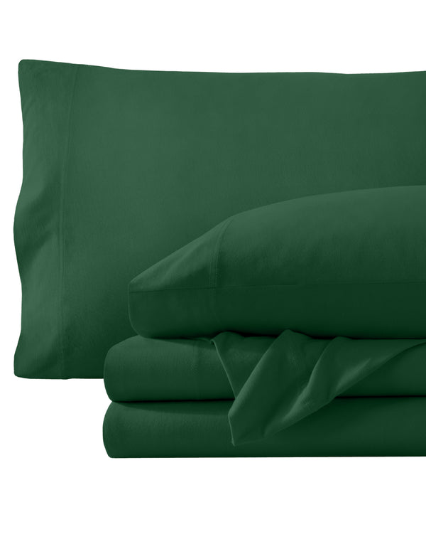 Organic jersey sheet set folded