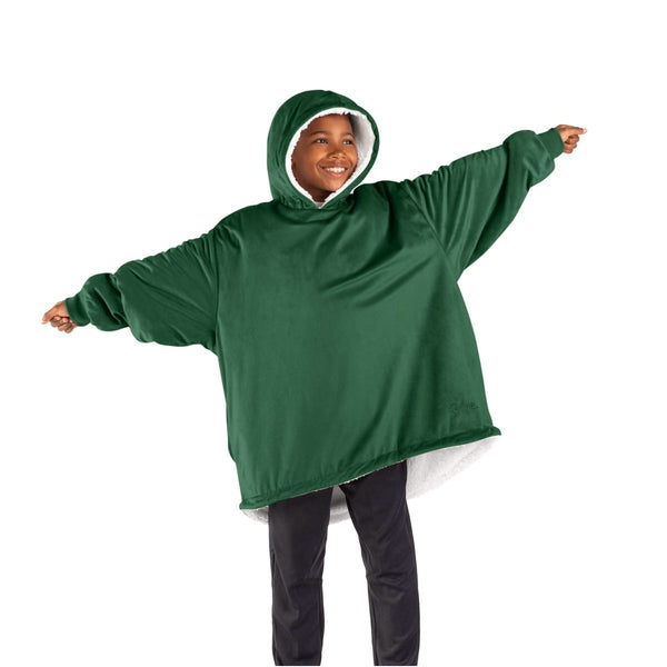 A youth wearable blanket on a child