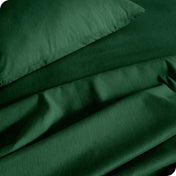 Close up of sheets and pillowcases on a bed