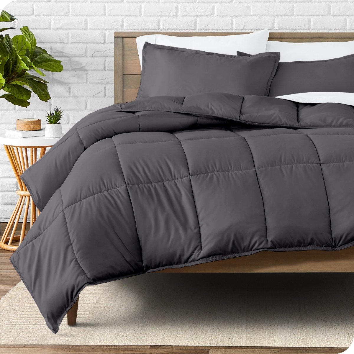 Down Alternative Box Stitch Comforter Set