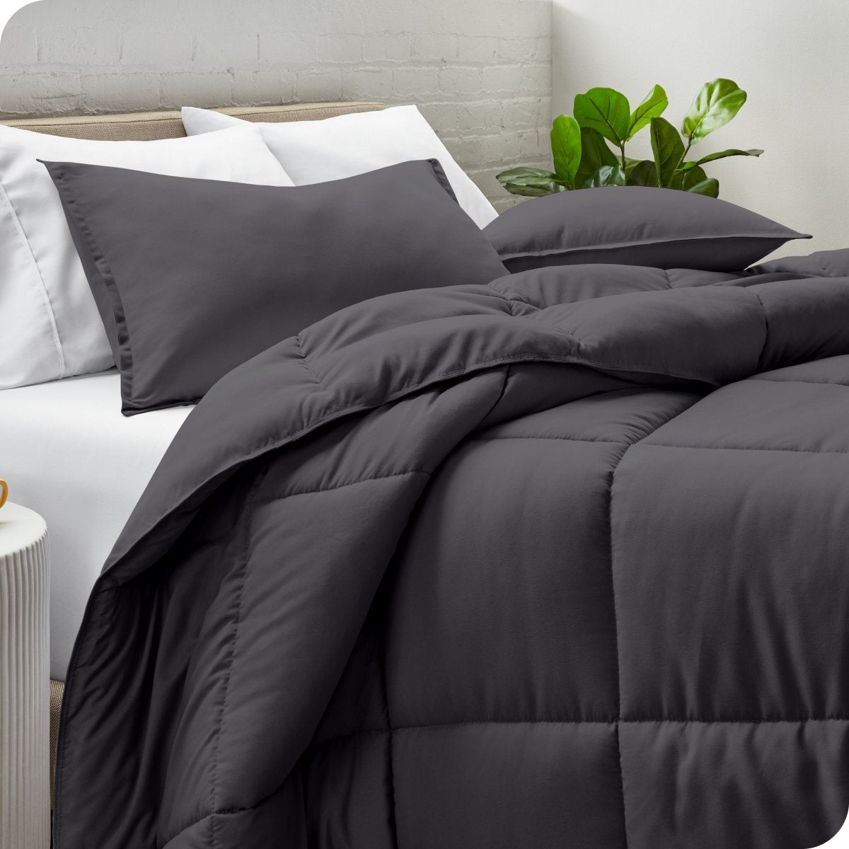 Down Alternative Box Stitch Comforter Set