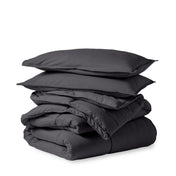 A down alternative comforter folded neatly