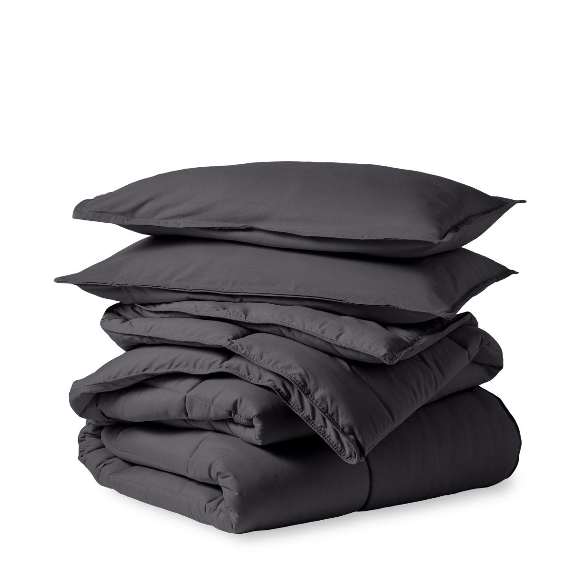 A down alternative comforter folded neatly