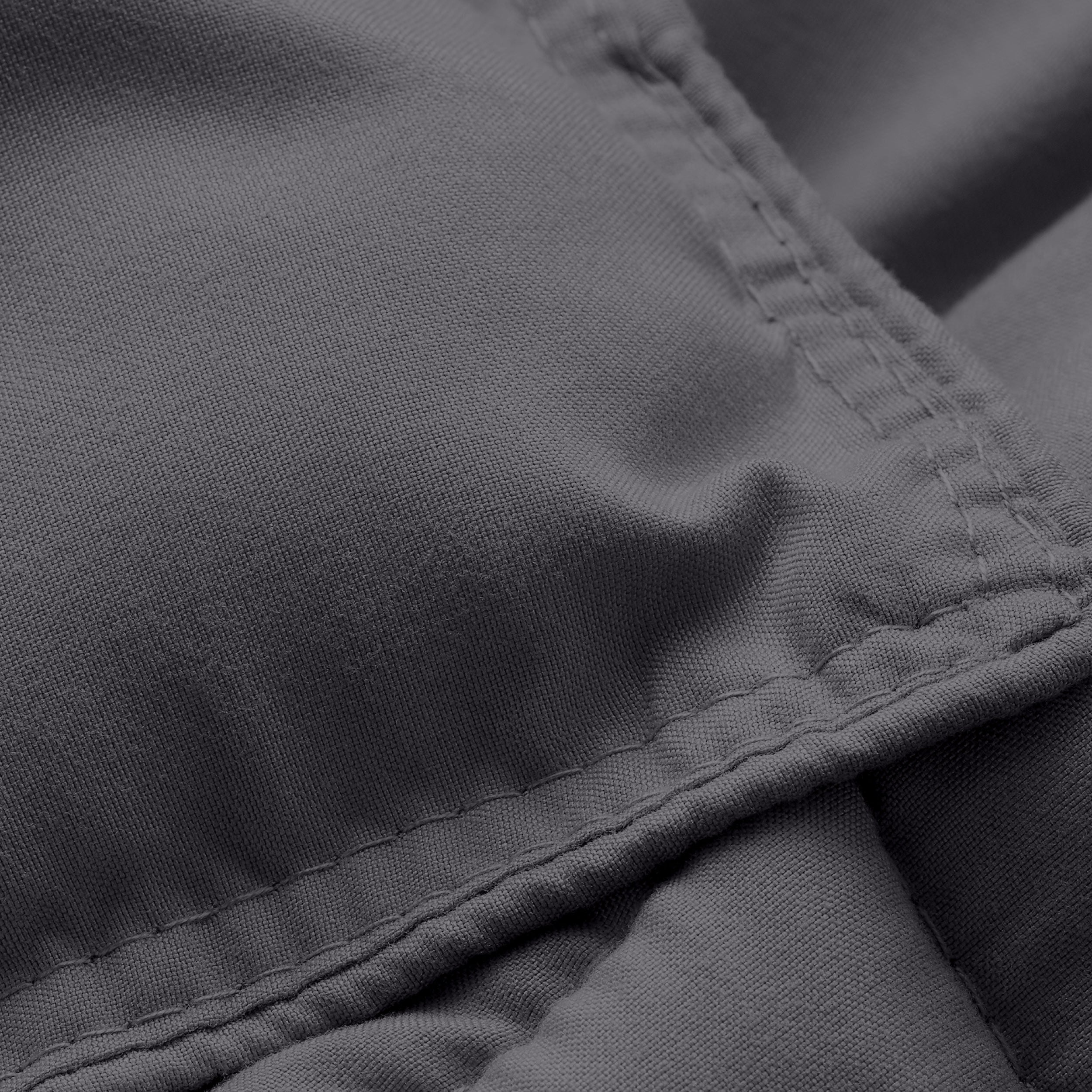 Close-up of comforter fabric with stitching detail