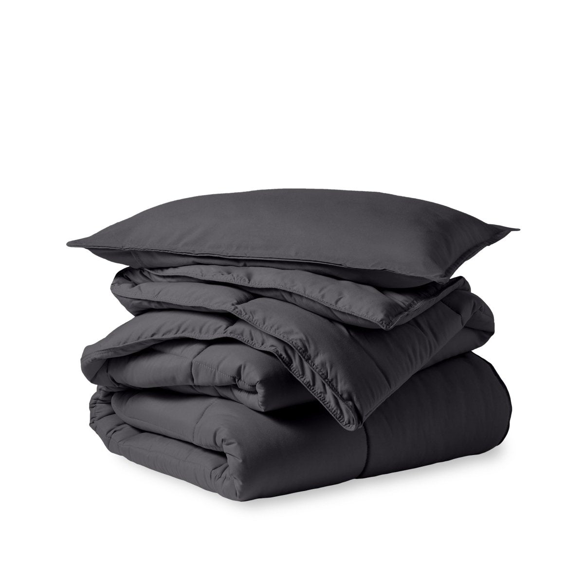 Comforter set folded and stacked