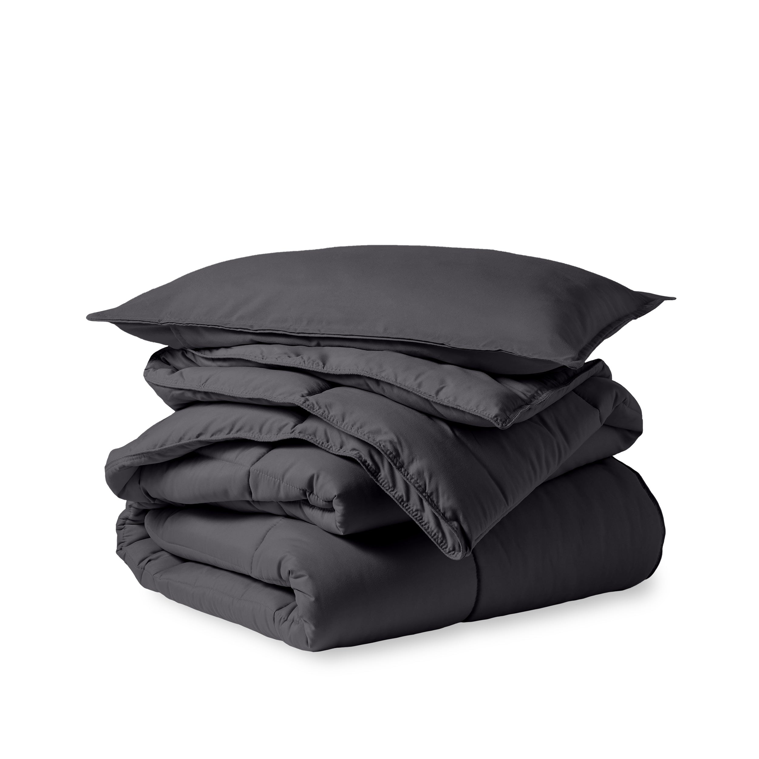 Comforter set folded and stacked