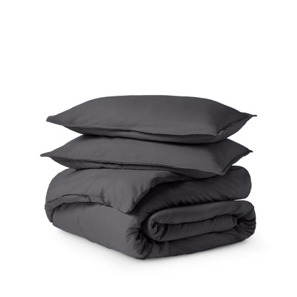 Ultra soft duvet cover folded and stacked